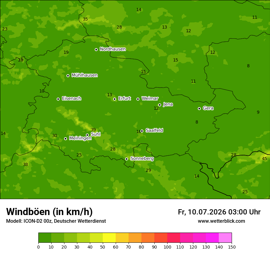 Maximale Windböen