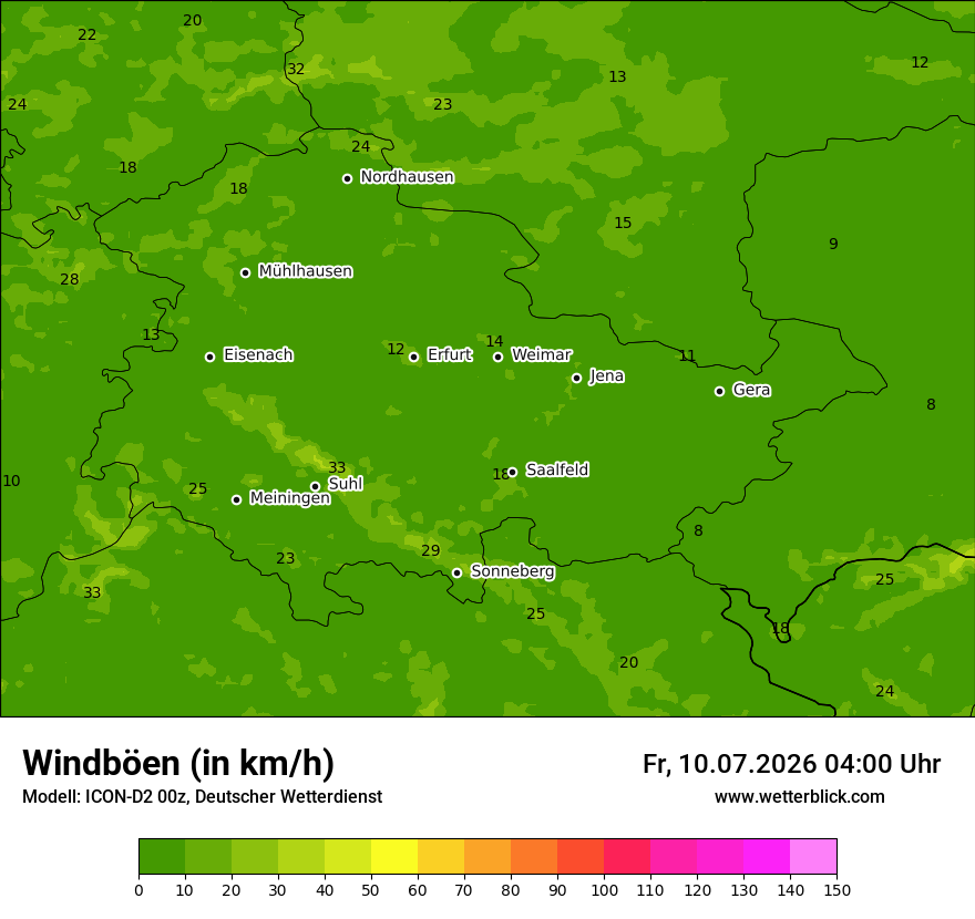 Maximale Windböen