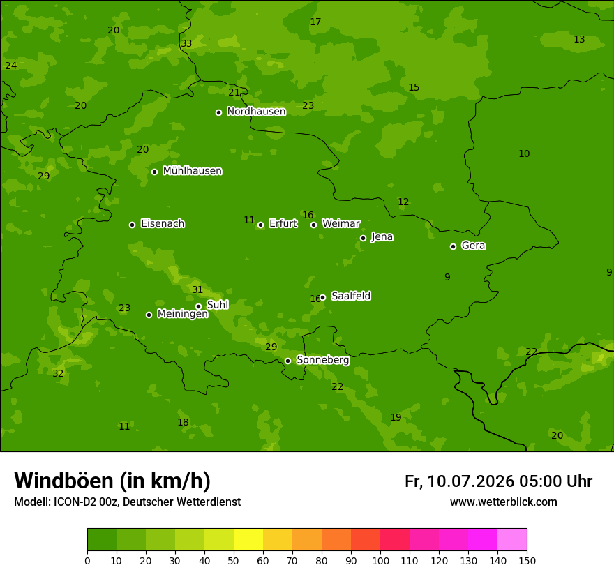 Maximale Windböen