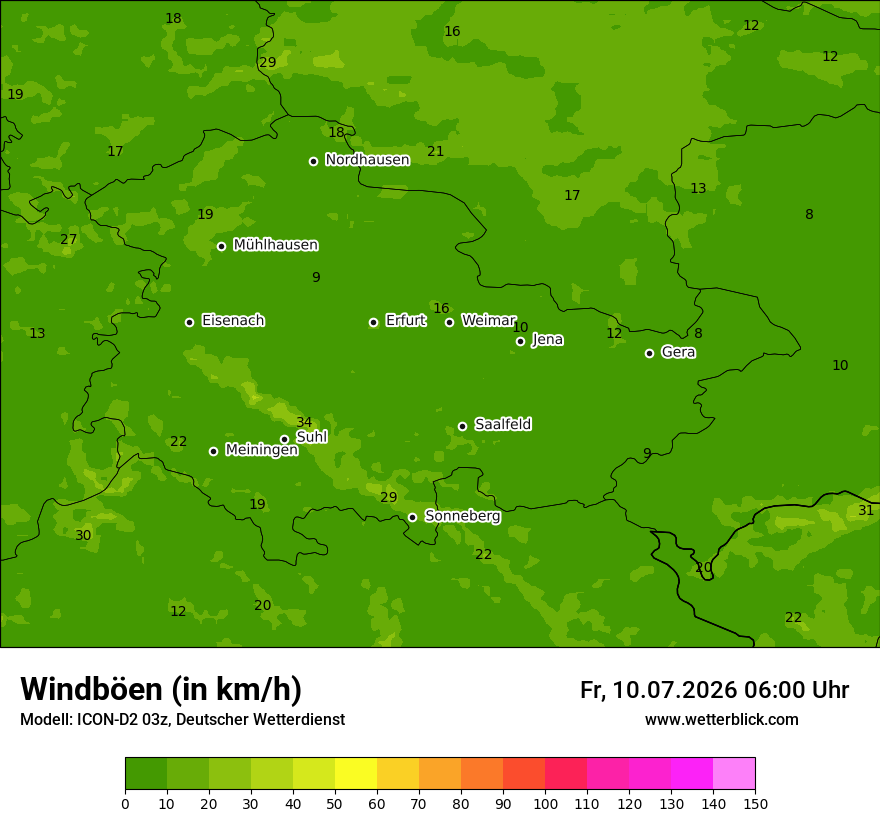 Maximale Windböen