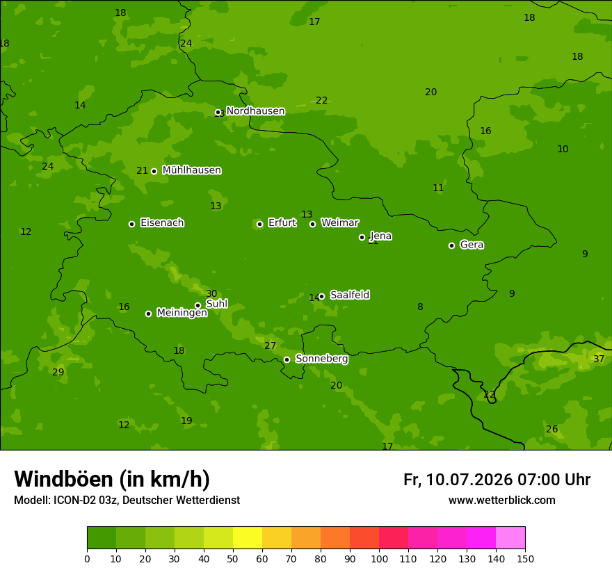 Maximale Windböen