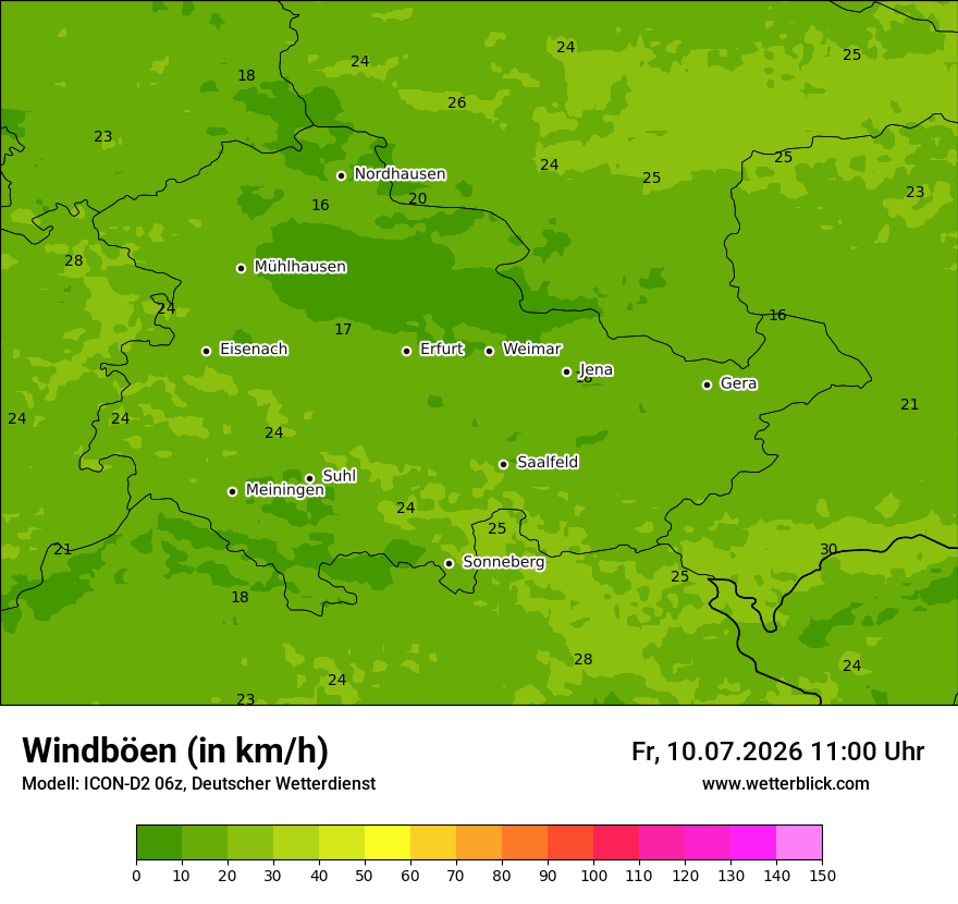 Maximale Windböen