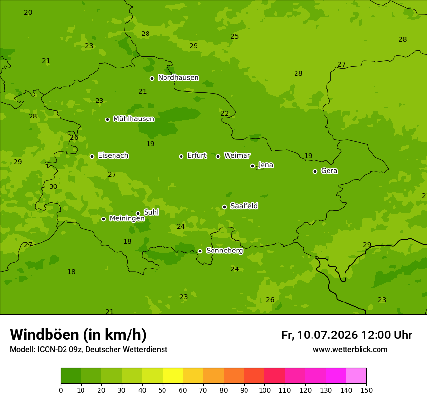 Maximale Windböen