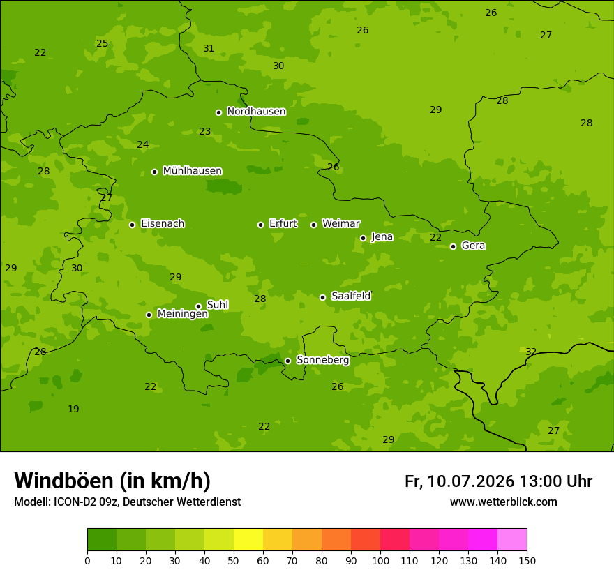 Maximale Windböen