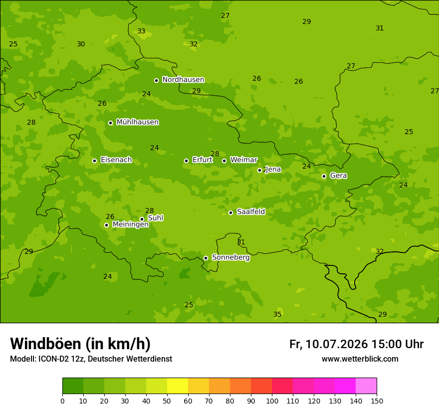 Maximale Windböen
