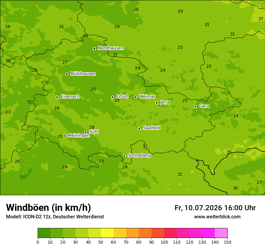 Maximale Windböen