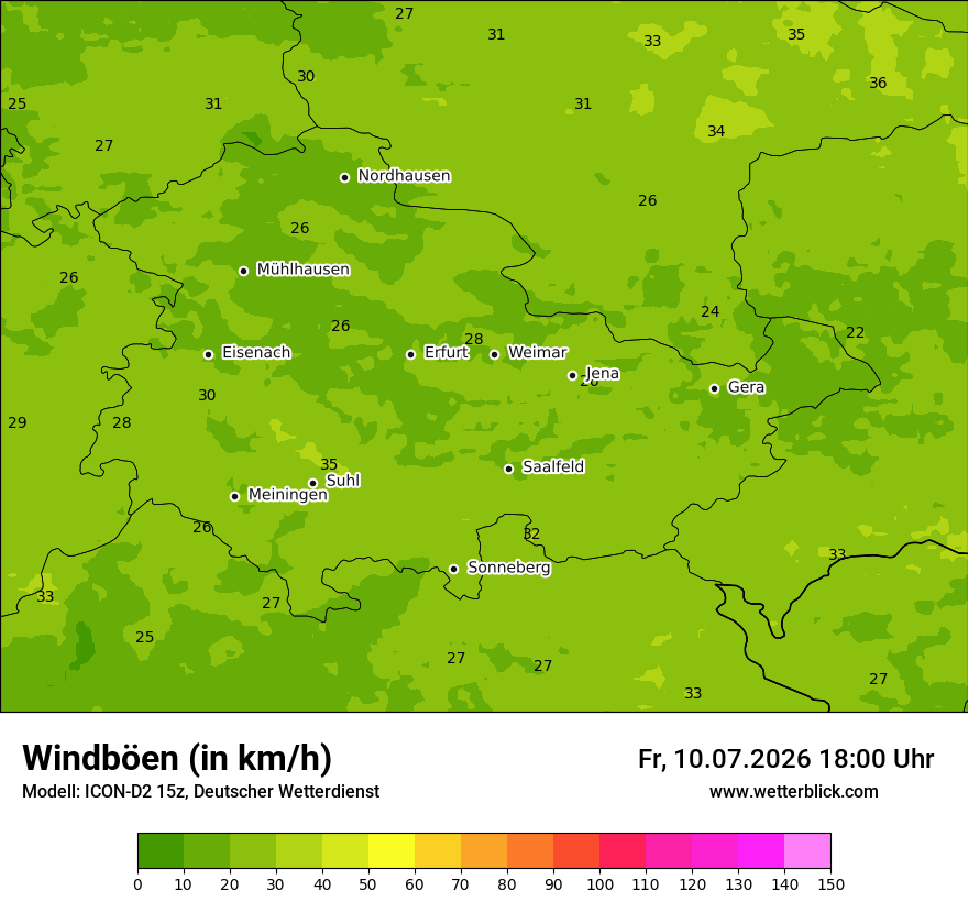Maximale Windböen