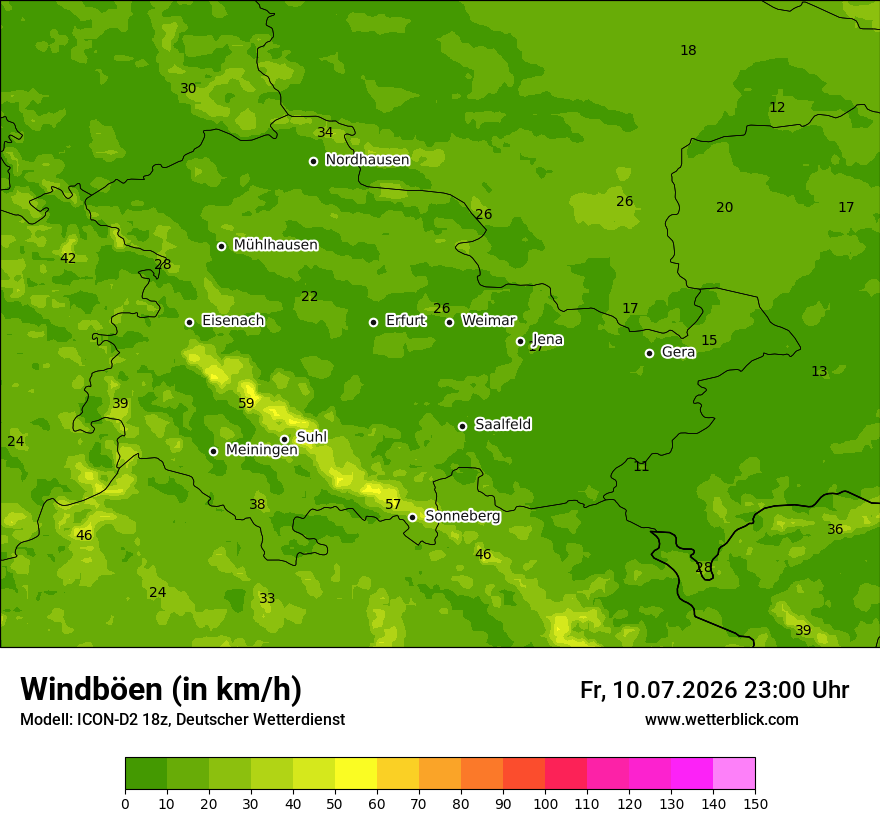 Maximale Windböen
