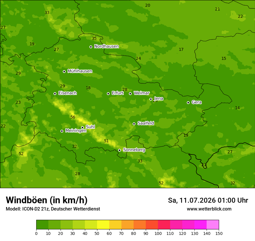 Maximale Windböen