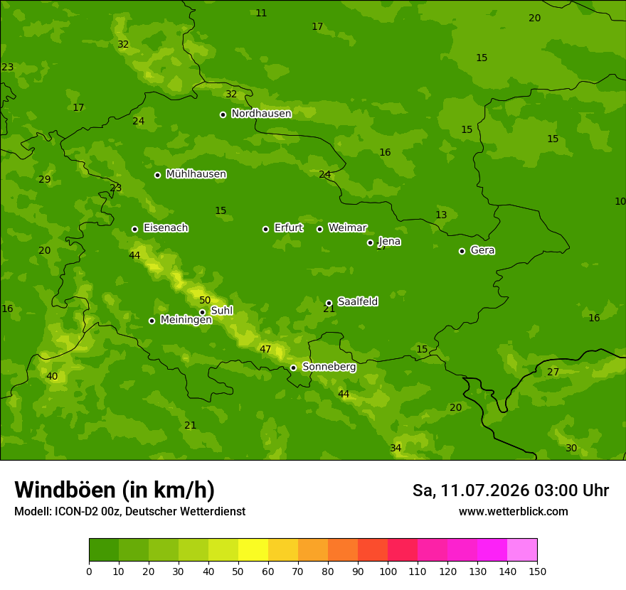 Maximale Windböen