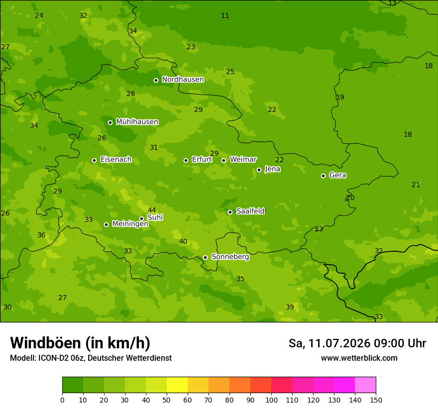 Maximale Windböen
