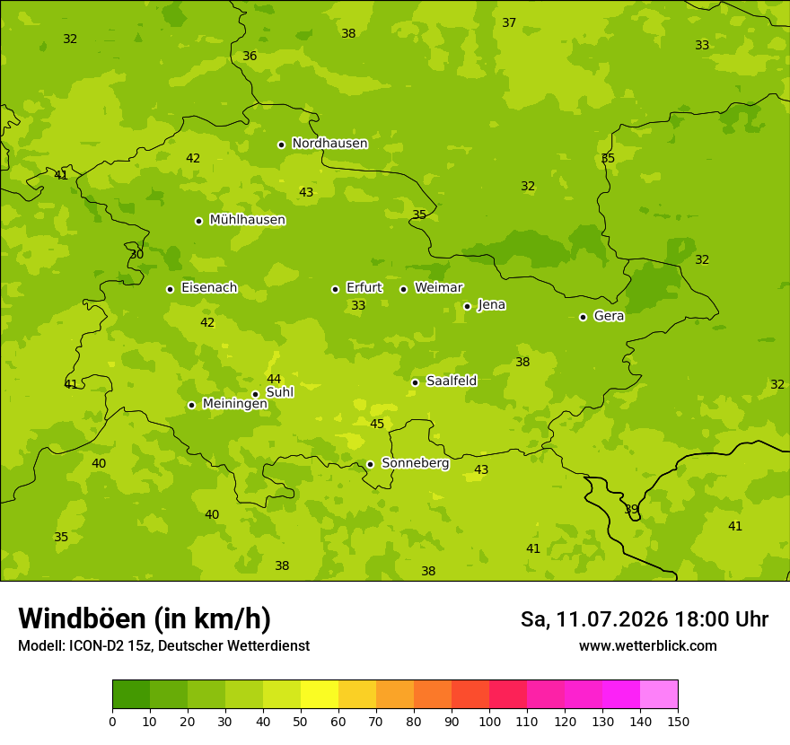 Maximale Windböen