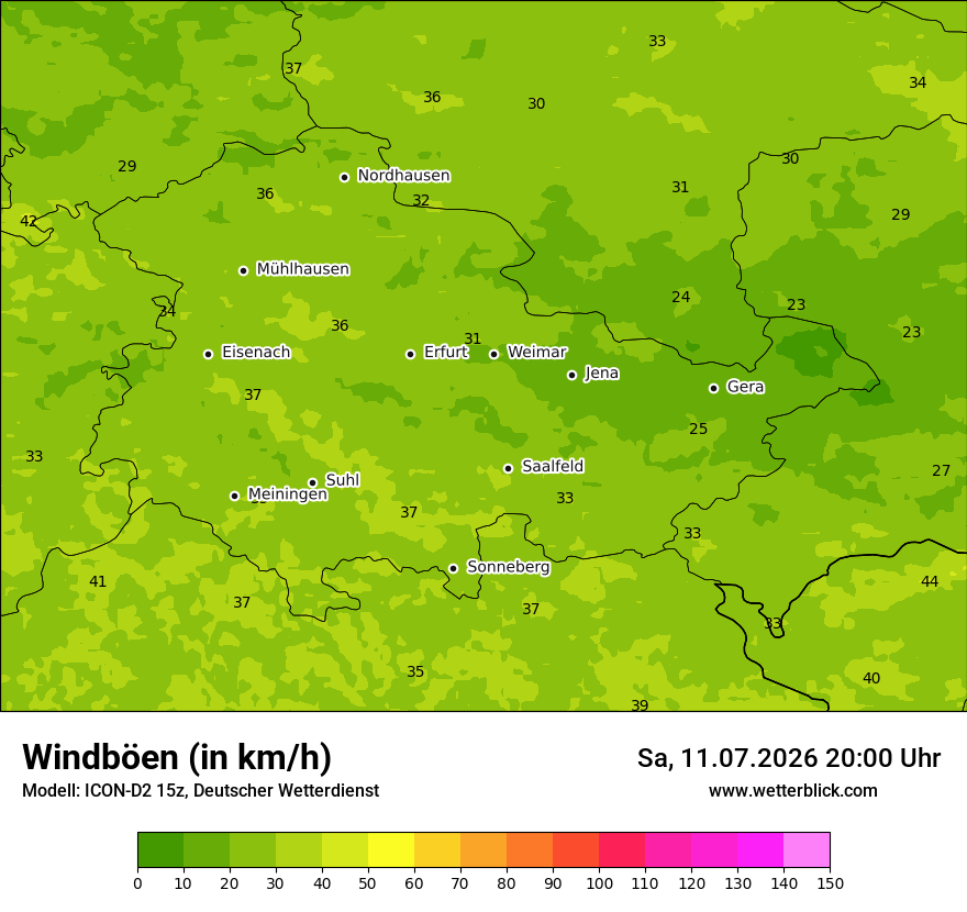 Maximale Windböen