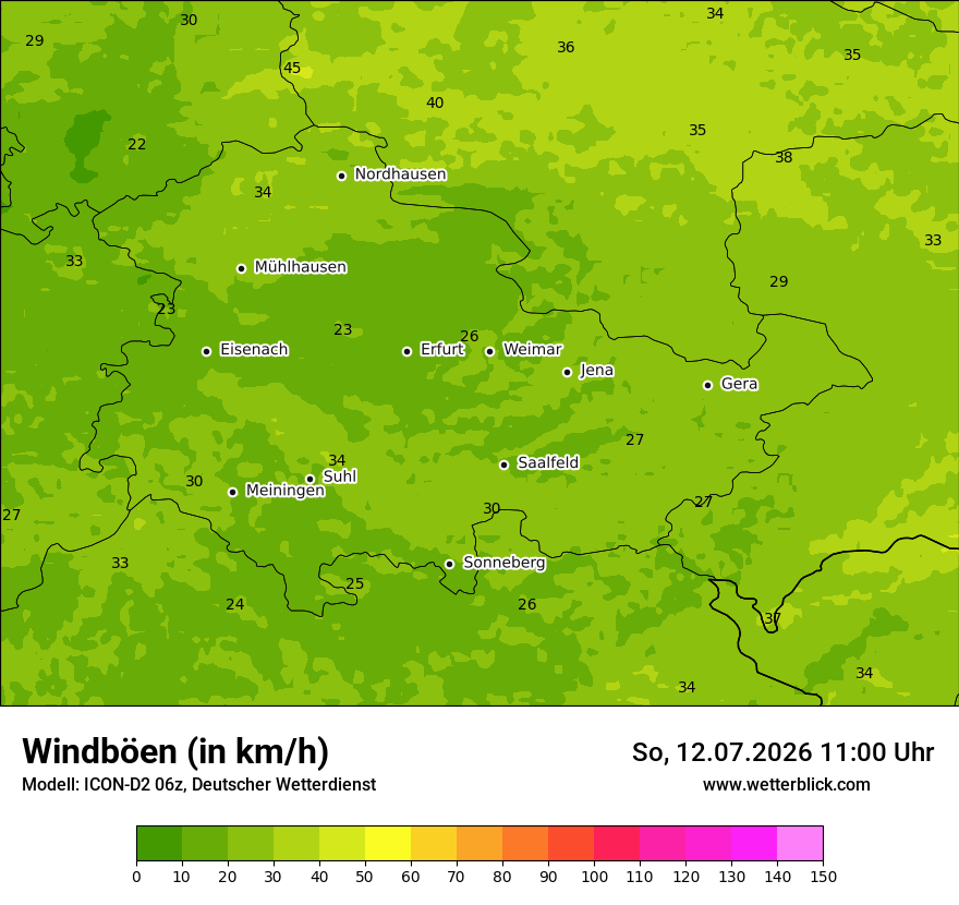 Maximale Windböen