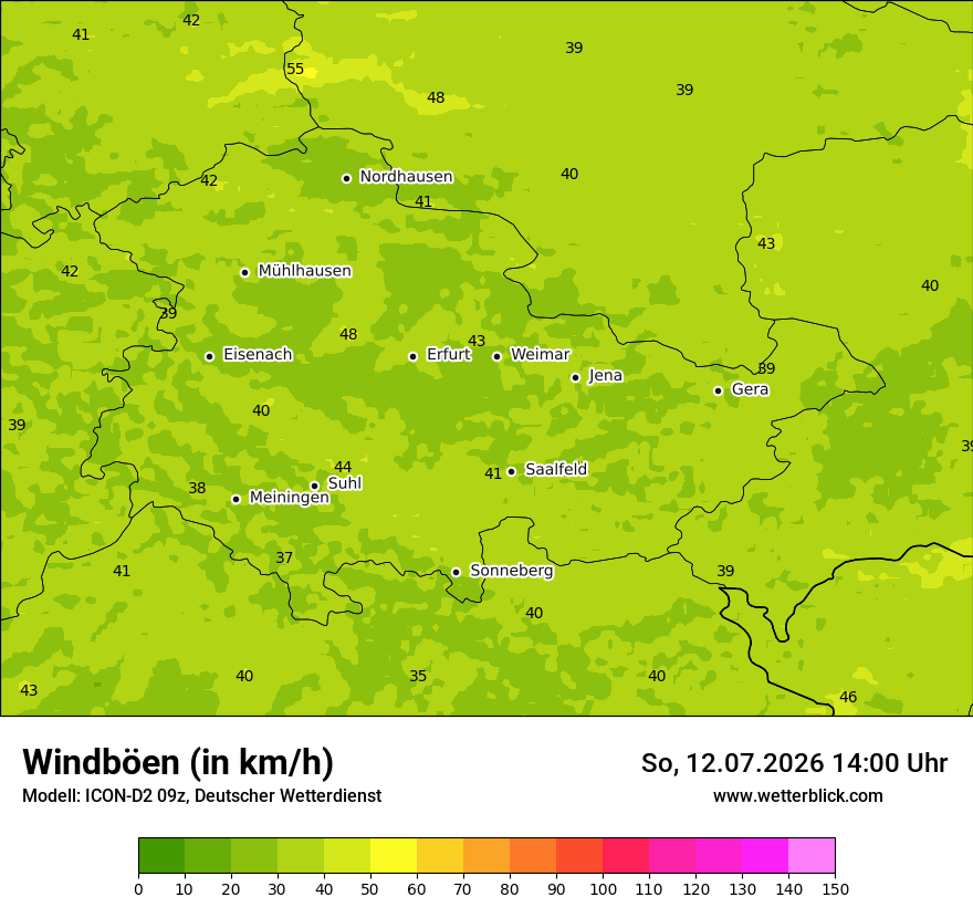 Maximale Windböen