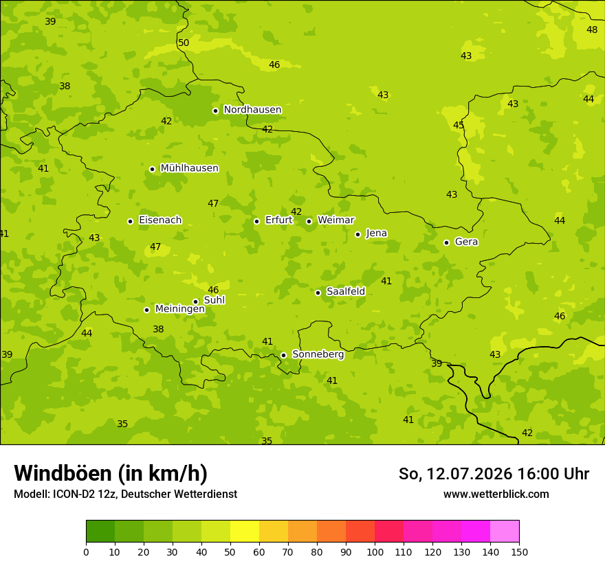 Maximale Windböen