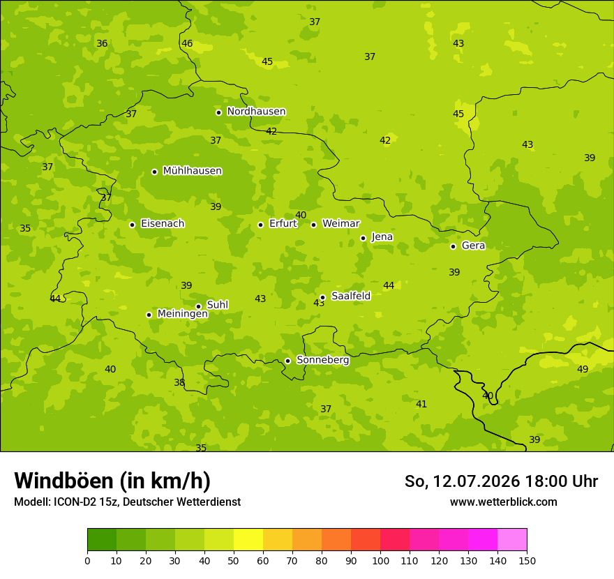 Maximale Windböen