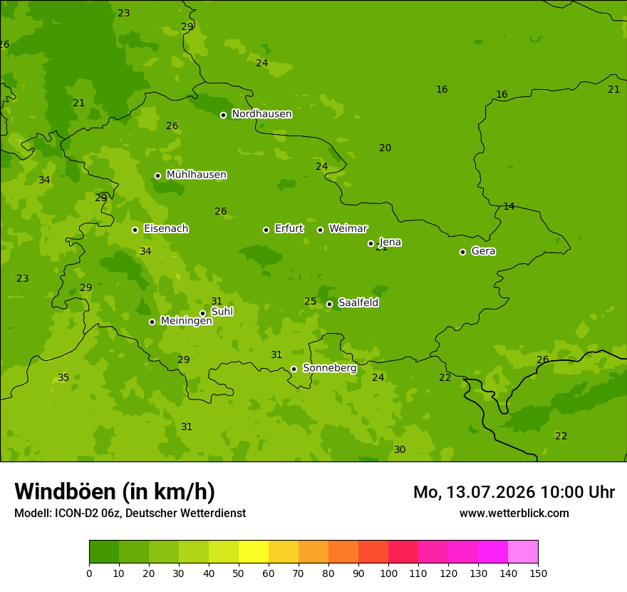 Maximale Windböen