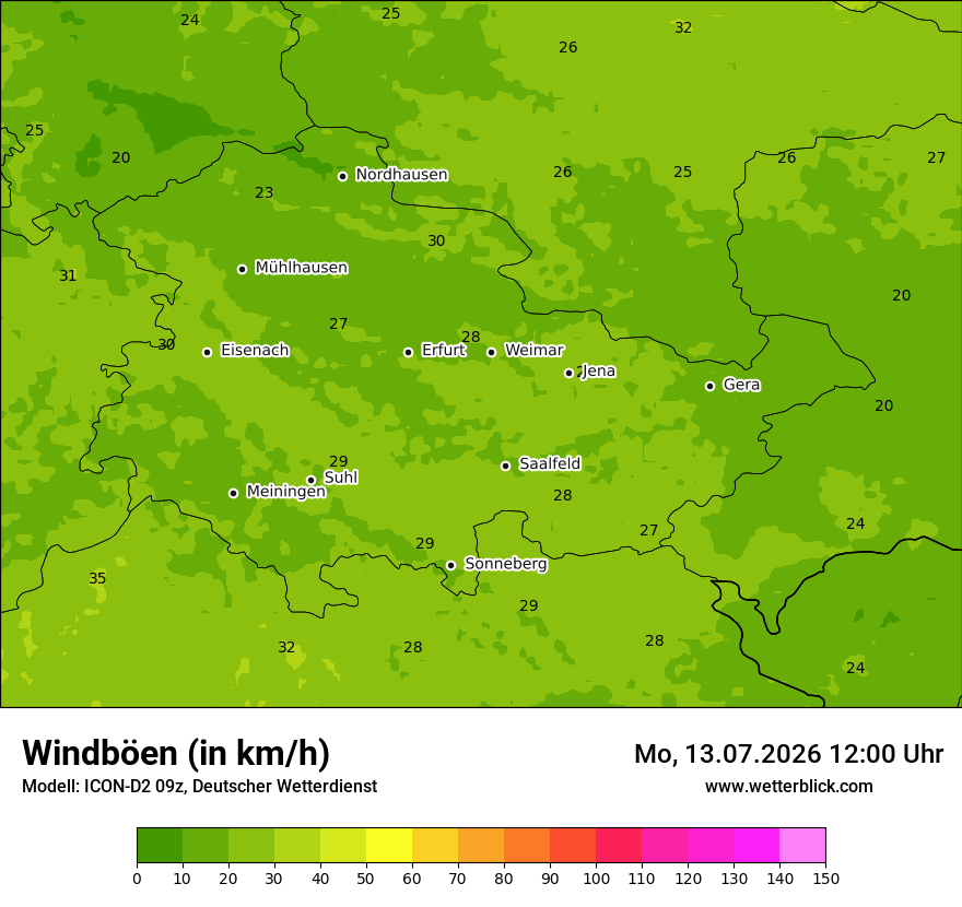 Maximale Windböen
