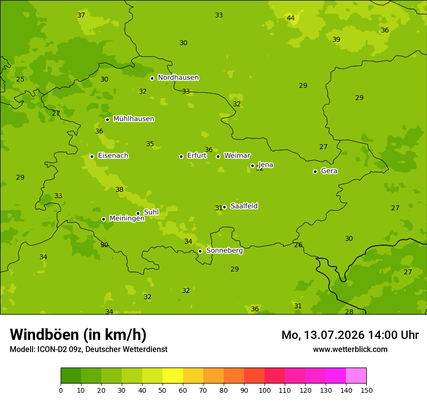 Maximale Windböen