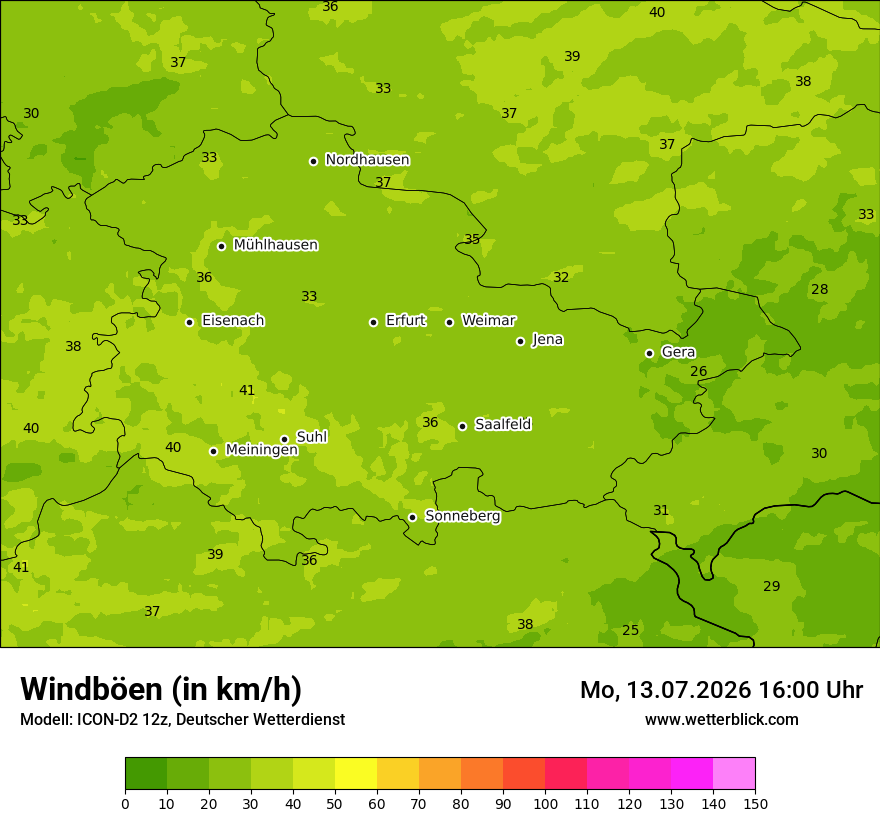Maximale Windböen