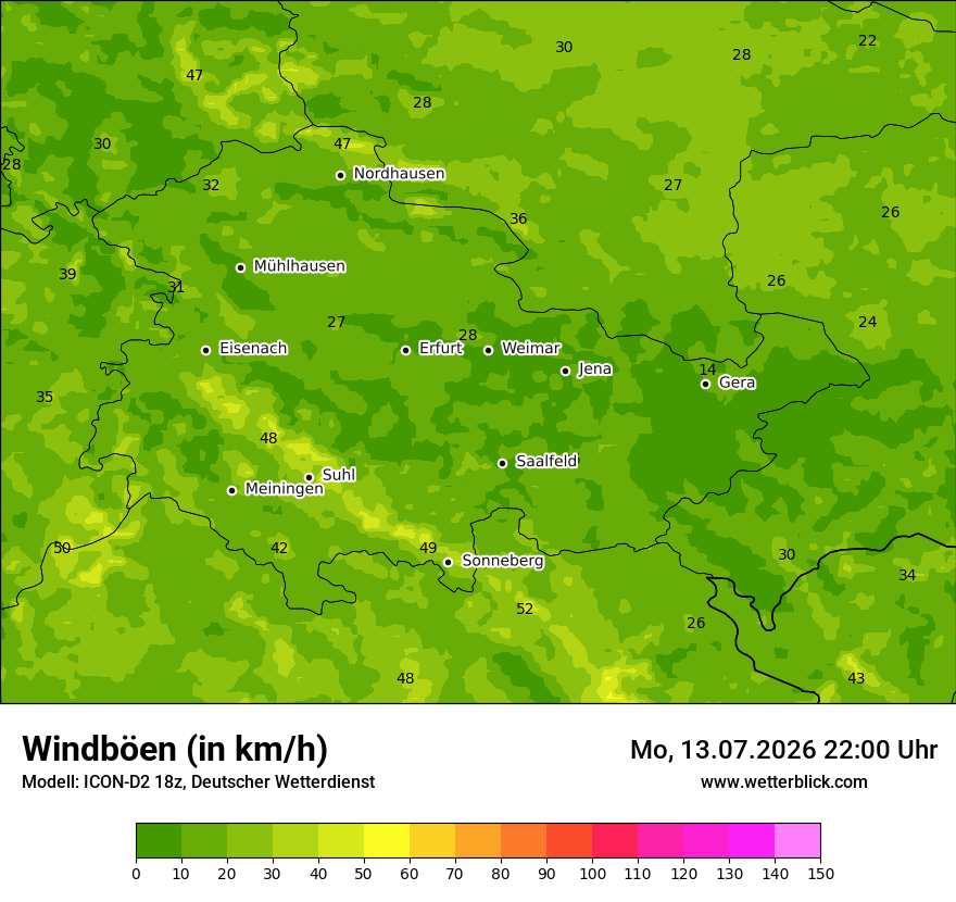 Maximale Windböen