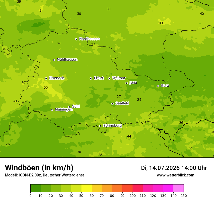 Maximale Windböen