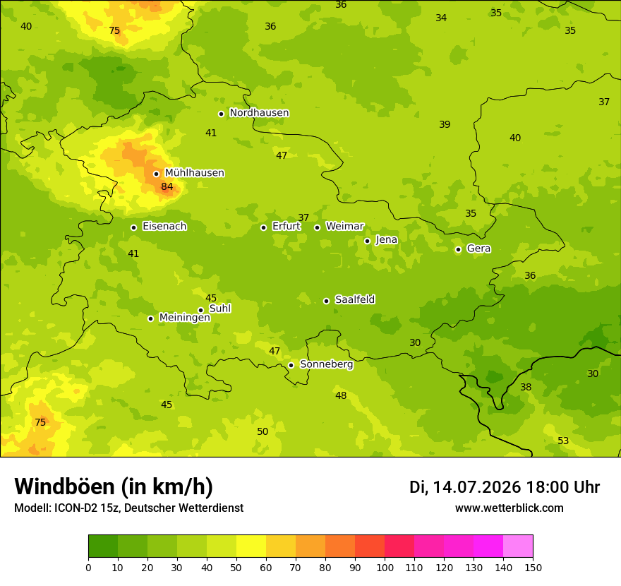 Maximale Windböen