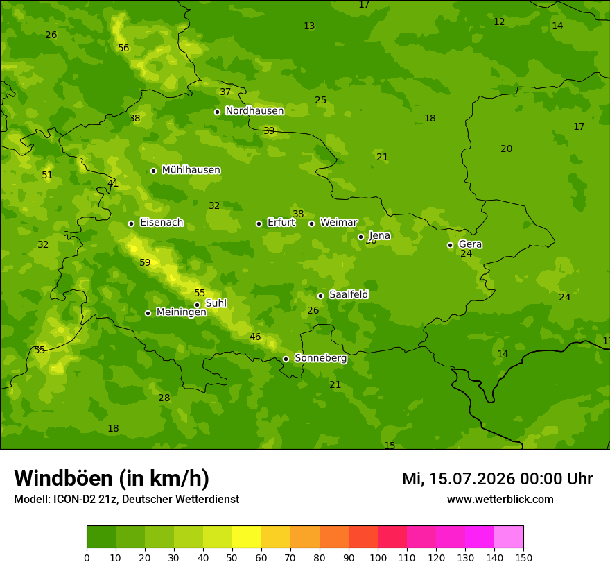 Maximale Windböen