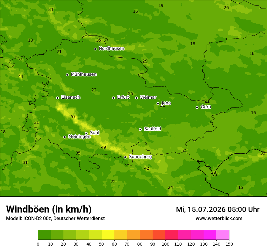 Maximale Windböen