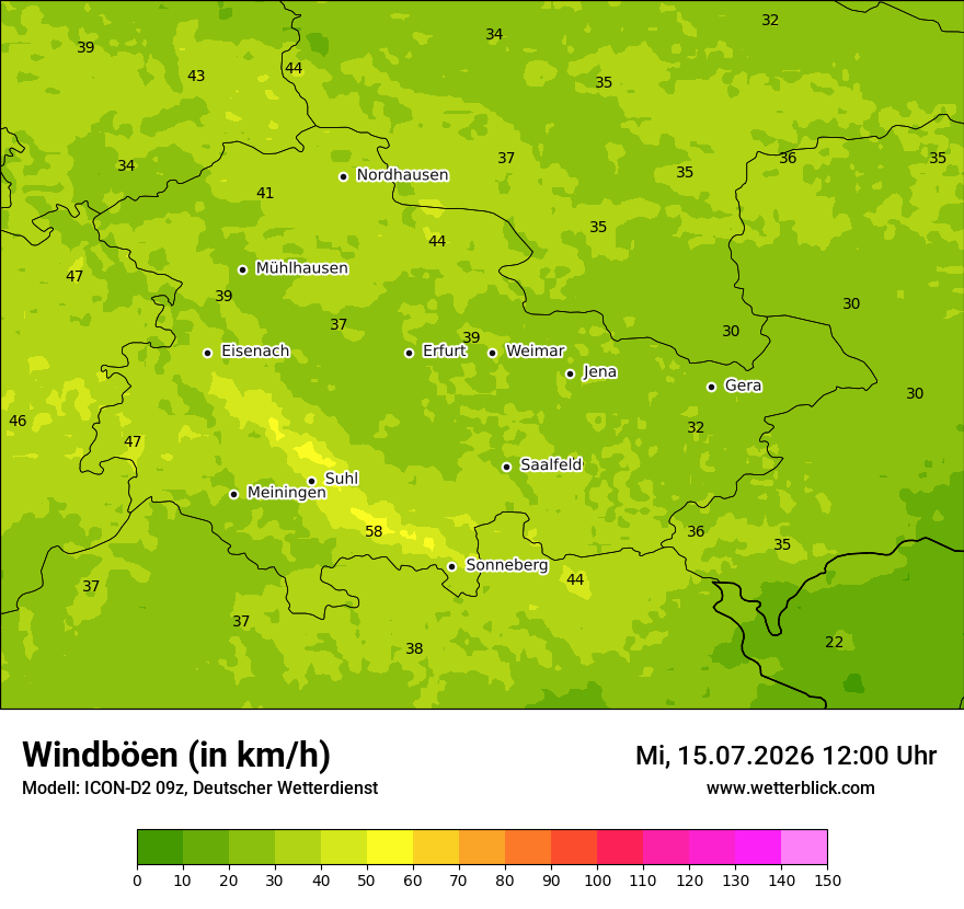 Maximale Windböen