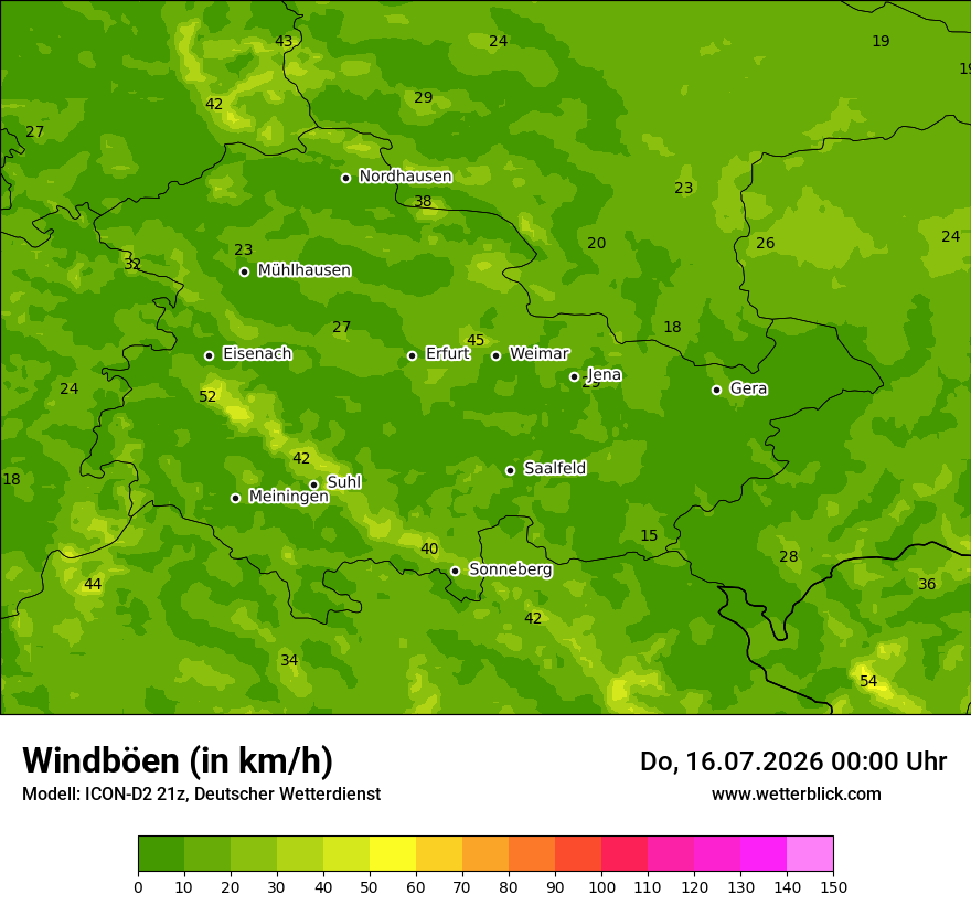 Maximale Windböen