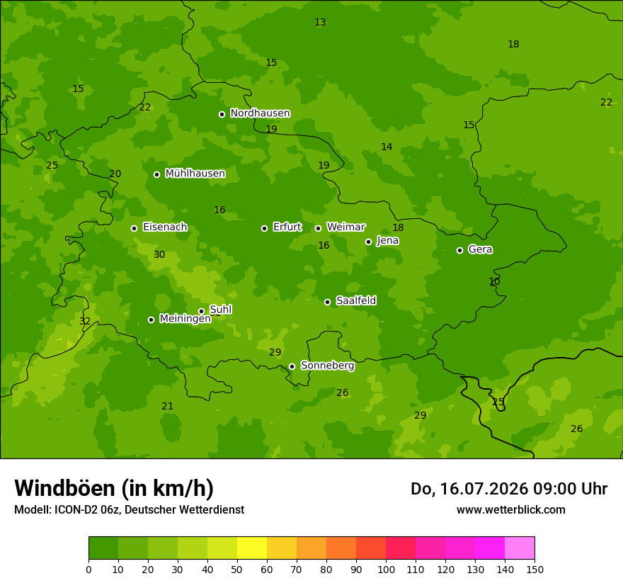 Maximale Windböen