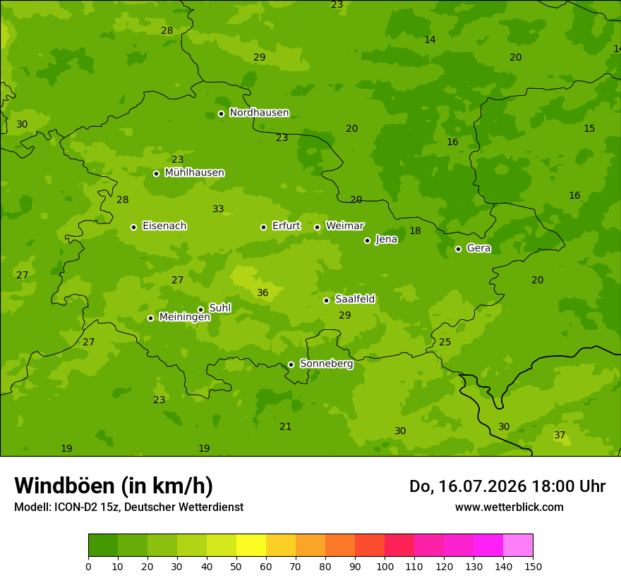 Maximale Windböen