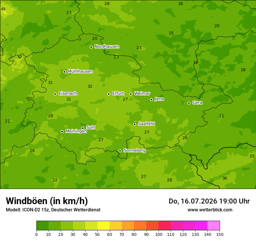 Maximale Windböen