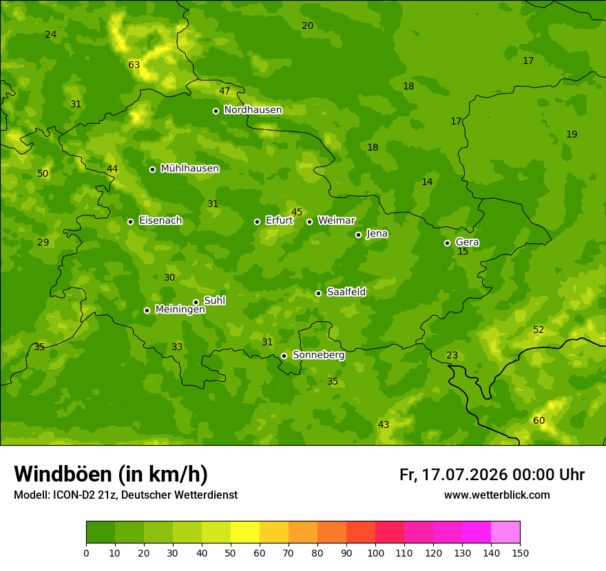 Maximale Windböen