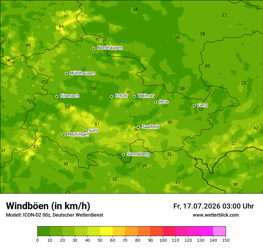 Maximale Windböen