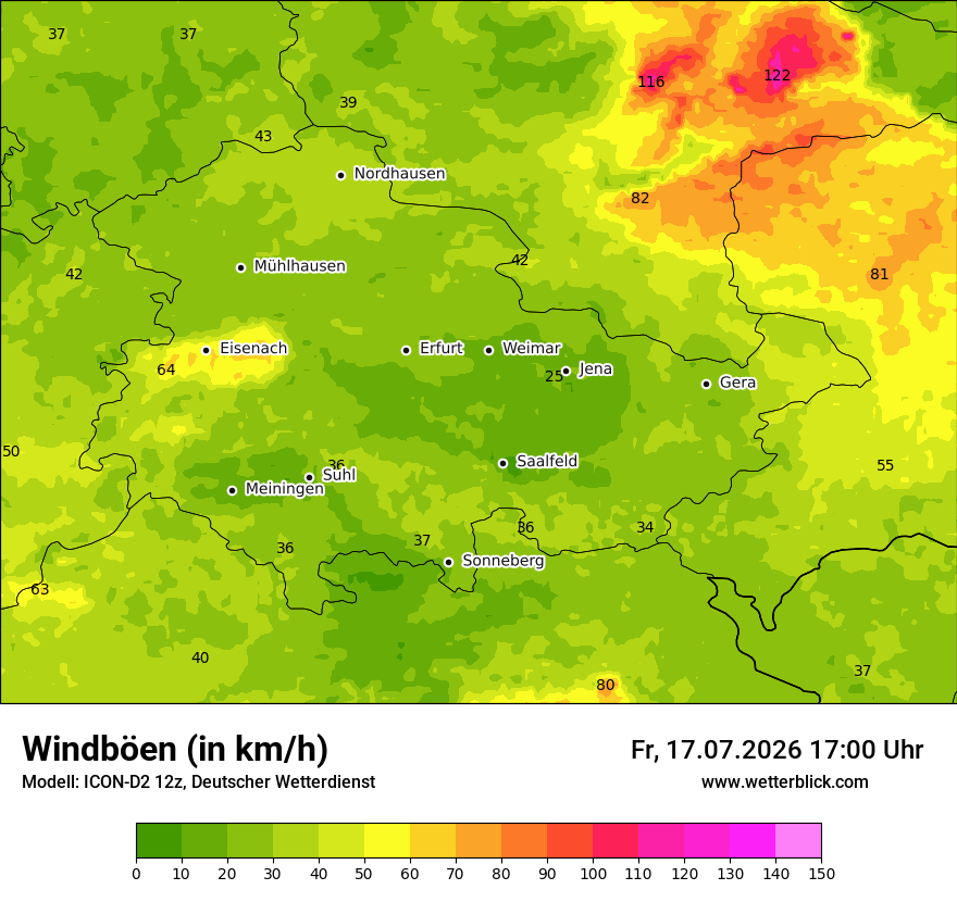 Maximale Windböen
