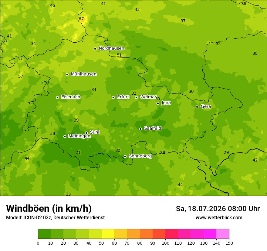Maximale Windböen