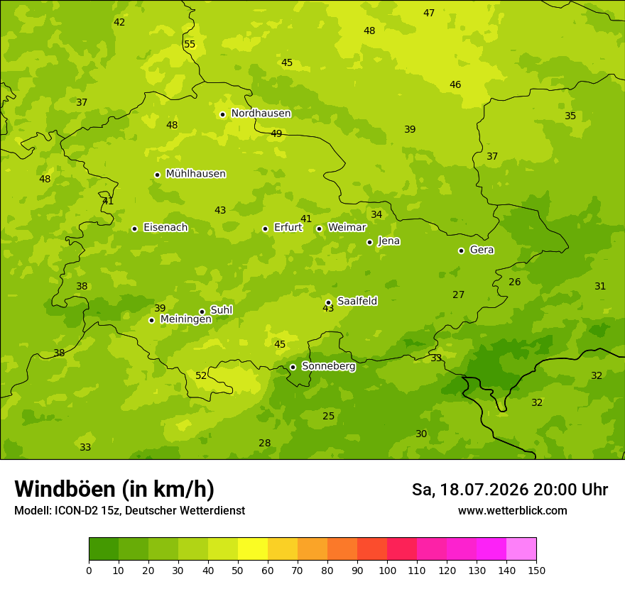 Maximale Windböen