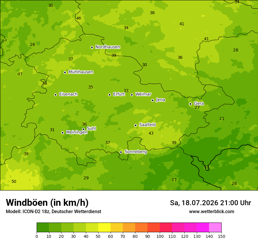Maximale Windböen
