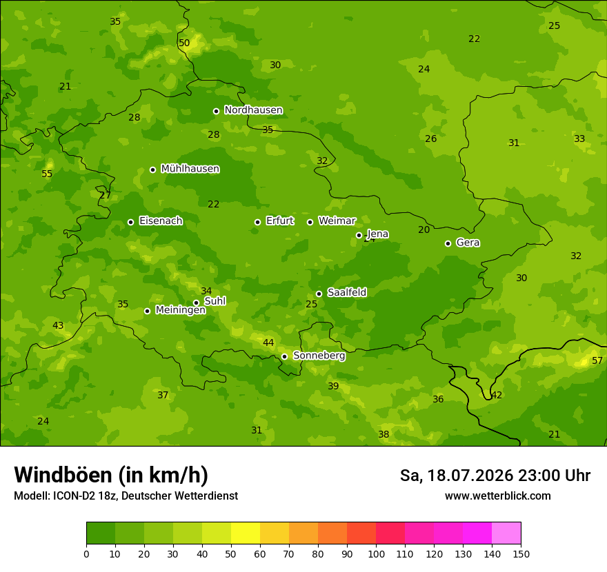 Maximale Windböen