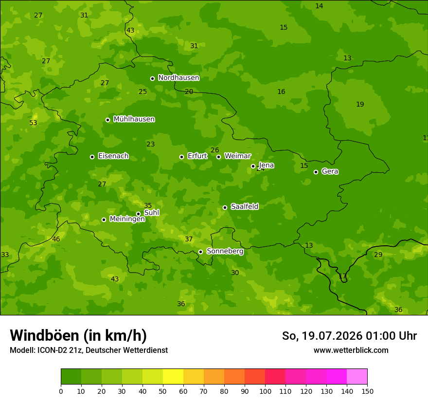 Maximale Windböen