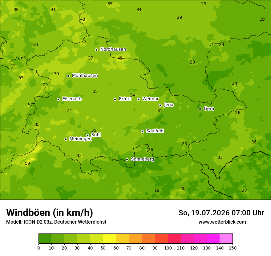 Maximale Windböen