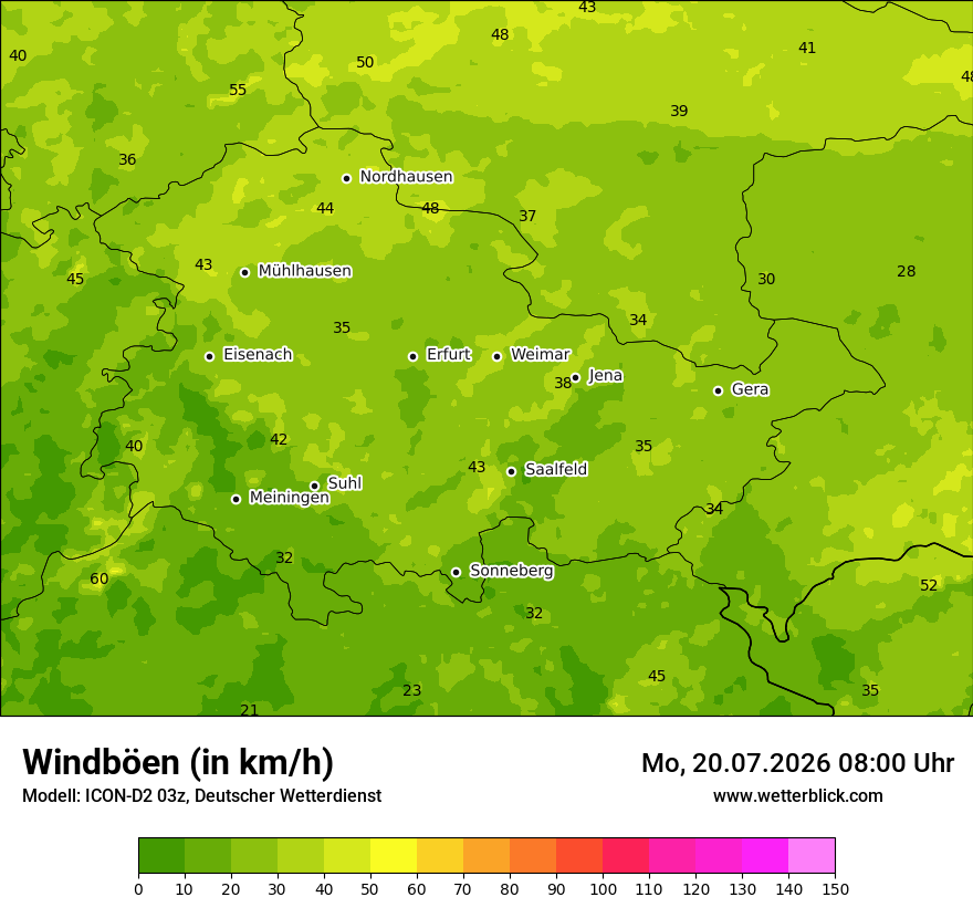 Maximale Windböen