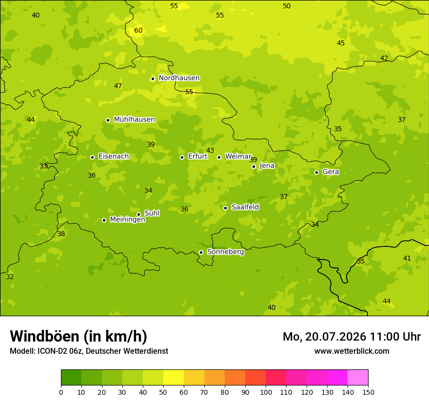 Maximale Windböen