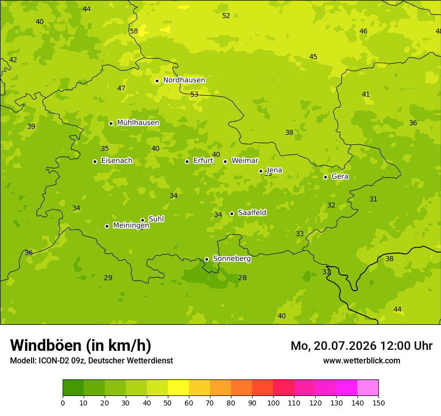 Maximale Windböen