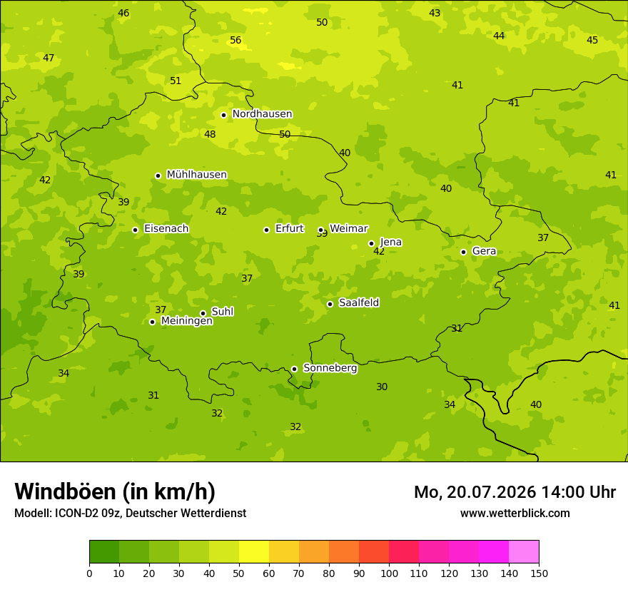 Maximale Windböen