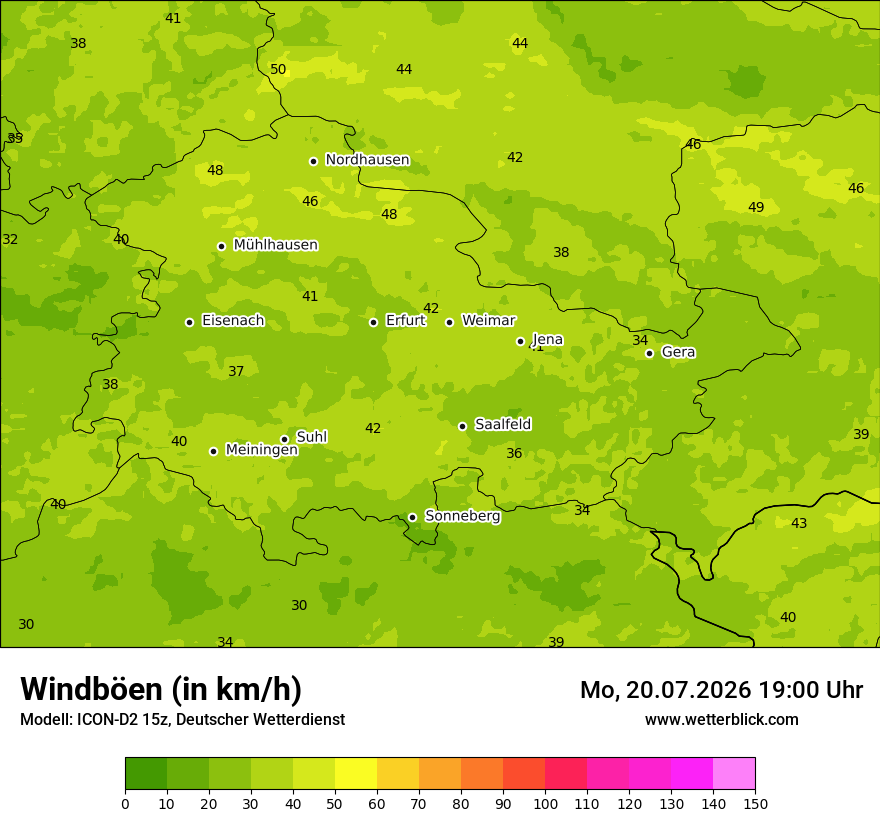 Maximale Windböen