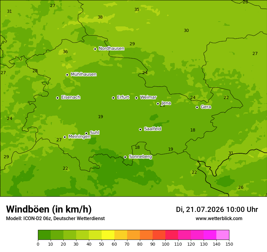 Maximale Windböen
